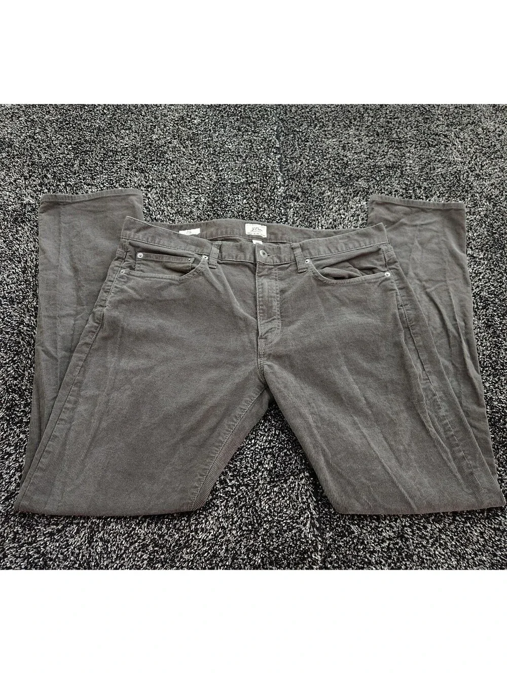 J Crew 484 Slim Fit Corduroy Pants Mens Grey Ribbed Trousers Size 36x32
